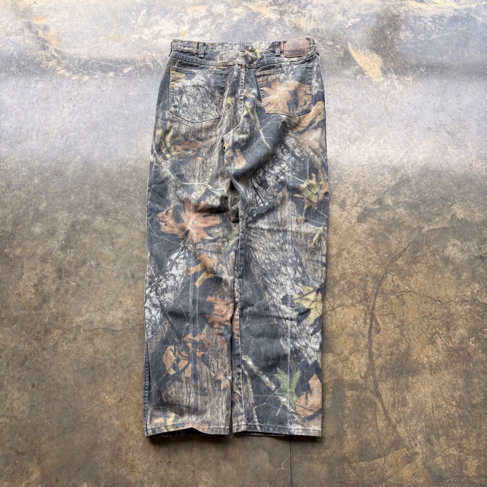 Wrangler‎ Authentics Mens Double Knee Camo Work Pants 36x34 Real Tree Camouflage